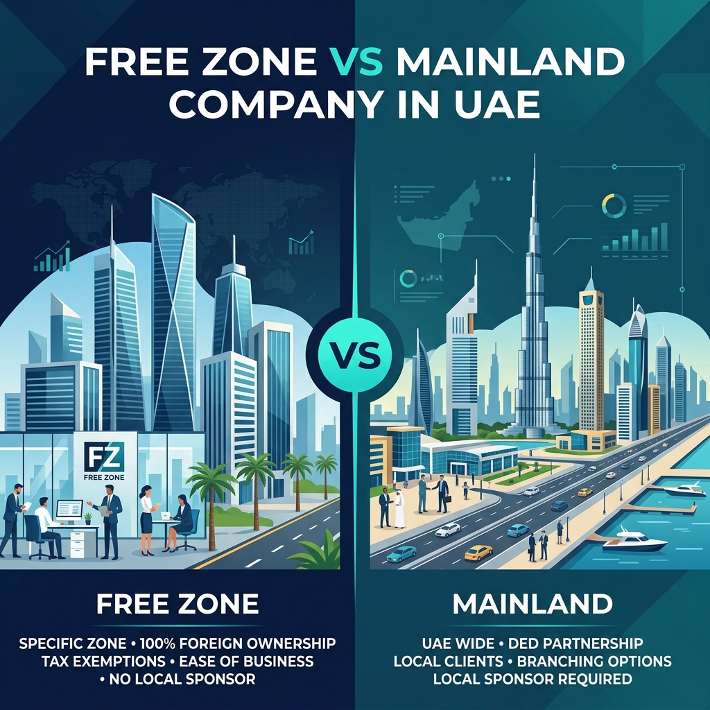 Free Zone vs Mainland Company: Which Is Best for Your Business?